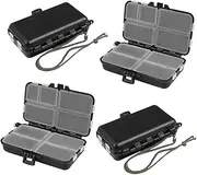 Gatuida 4pcs Lure Storage Box Durable Fishing Bait Containers with Removable Dividers for Outdoor Tackle Organization Compact and Portable Fishing Supplies