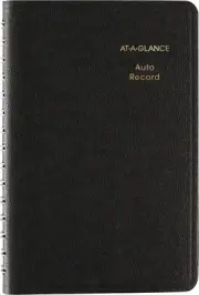 AT-A-GLANCE Auto Mileage Log Record Book, 3.75 x 6.12 Inches, Black (AAG80135...