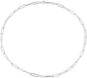 [Bling Jewelry] Solid Strong Yellow Gold Over .925 Sterling Silver Modern Paperclip Link Chain Choker Necklace For Women Teens Made In Italy 14,16, 18, 20 Inch 3.5-4mm