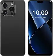 [TalkCeLL] Unlocked 4G Mobile Phone i15Pro Max, 6.3 Inches HD Screen Unlocked Smartphone,Dual SIM 2GB RAM+32GB ROM Expand 128GB, 4000mAh Battery,13MP Camera,Android 10.0 Phone with Face Unlock (Black)