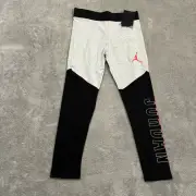 Air Jordan Leggings Youth Medium 10/12 Gray Black Jumpman Athletic Leggings NEW