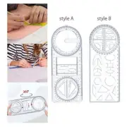 Multifunctional Geometric Ruler Stencils Stationery Supplies Drawing Template