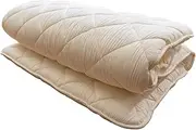 FULI Japanese Futon Mattress, Foldable & Portable Floor Lounger Bed, Roll Up Sleeping Pad, Shikibuton, Made in Japan (White, Twin XL)