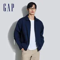 在飛比找momo購物網優惠-【GAP】男裝 翻領外套-海軍藍(884844)