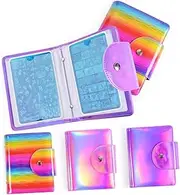 Ipetboom 20 Nail Printing Templates Square Case Nail Steel Plate Package Stamping Plate Bag Storage for Trading Cards