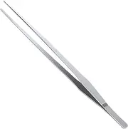 Stainless Steel Long Tweezers, 15 in Heavy Duty Cooking Tweezers, Extra Long Kitchen Tweezers for Backing, Feeding - Silver