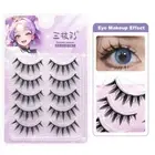 Spiky Manga Lashes Wispy Eyelashes 5Pairs Lash Strips Women