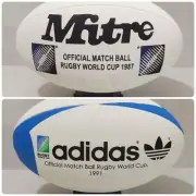 Mitre Rugby 1987 - Adidas Rugby 1991 - Rugby World Cup Balls - Adult Size