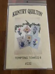 Tempting Towels 8 Sewing Pattern #232 Kuntry Quiltin New