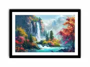 Waterfall Framed print Art Poster