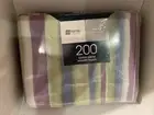 Home Collection Twin Sheet Set 200 Count Stripes Print Multi Color. Poly- Cotton