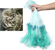 Cast Net, Casting for Bait Fish Casting Net with Float Fishing Accessories 50m Length 1.5m Height 3 Layers Heavy Fishing Net for Bait Trap