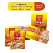 Fermipan Red Instant Dried Yeast For Fresh Baking Bakery Bread Bakers 4 sachets
