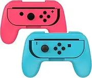 T Tersely Grips for Nintendo Switch Joycon Controller 2 Pack - Game Accessories Joy-Con Handheld Joystick Remote Control Holder Joy Con Kit (Blue+Red)