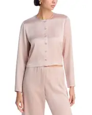 Leset Crewneck Button Front Cardigan