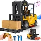 RC Forklift Truck, 2 in 1 Transform Lift Fork & Hook, Forklift Toy, 11 Channe...