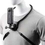 [PellKing] Neck Mount Holder for Insta360 X4,360 Degree Rotation Hands Free Neck Phone Holder POV/Vlog Neck Mount Video Recording for Insta360 X4/X3/X2/X,and Other Action Cameras