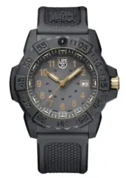 NEW Luminox Men 45mm Navy SEAL Military Swiss Gray Gold Dial Watch XS.3508.GOLD