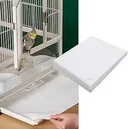 MANON ROSA Bird Cage Liner Papers,100pcs Disposable Non-Woven Parrort Cage Liner, Precut Absorbent Leakproof Bird Carrier Cleaning Birdcage Accessories (Rectangular (15''L×10.6''W))