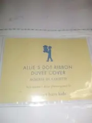 Pottery Barn KIDS Full-Queen Duvet Cover “Allie’s Dot Ribbon” pattern W/2-SHAM'S