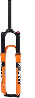 Tbest Mountain Bike Front Suspension Fork Alloy Lockout Air Suspension Front Fork Orange