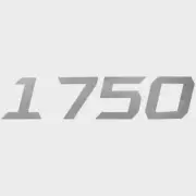 Lund Boat Decal 2339230 | 1750 Metallic Silver Sticker 6 1/2 x 1 1/2 Inch