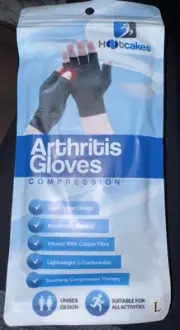 Hotcakes Compression Arthritis Gloves Best Copper Infused SZ L New In Package