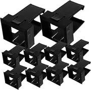 10pcs Circuit Breaker Bracket Mounting Bracket Circuit Breaker Installation Bracket Circuit Breaker Support Bracket Fixing Bracket Concealed Mounting Bracket Black Plastic