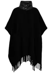 Herno Quilted Shell and Wool-blend Cape - Black - 42 (UK 10 / S) 42 (UK 10 / S)