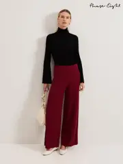 Phase Eight Red Lori Ribbed Trousers (F50613) | $205