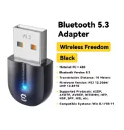 Essager USB Bluetooth 5.3 Adapter Aux Audio Receiver Transmitter