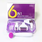 Derma Roller Kit for Face and Body 0.25mm and 0.3mm Micro Needle with 5 Replaceable Roller Heads Storage Case Disinfection TankCosmetic Needling Instrument Titanium Micro Needles Perfect Face Care