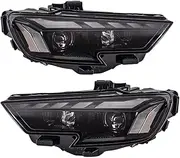 2 Pcs Headlight Assembly Compatible For Audi A3 S3 8V 2017-2020 Sedan Sportback Headlights Plug And Play With DRL Dynamic Turning