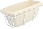 WeiLaiKeQi Balcony Railing Plant Holder for Outdoor Use with Tray and Rack, Beige and White, as described