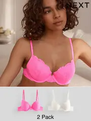 Pink/Cream Lace Bras 2 Pack (AM1908) | $49