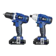 CORDLESS 18V XU1 DRILL IMPACT DRIVER COMBO LI-ION SCREWDRIVER 2 BATTERIES CHARGE