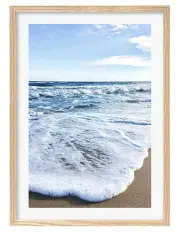 [Profile Australia] Australian Made Sunrise Beach Foam Art Print A2 Frame in Natural Oak