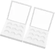 DIY Refillable Eyeshadow Palette Square Plastic Case 9 Grids Makeup Organizer for Women's Travel