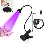 Foot Pedal Switch UV Nail Lamp - Foot Control USB Gooseneck UV Light for Gel X Nails Flexible Curing Lamps Professional for Manicure Salon Home DIY (Black)