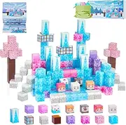 Gleamkid Magnetic Building Blocks, 110 Pieces Build My Creative Ice World, STEM Montessori Toy for Children from 3 Years, Magnetic Building Blocks for Boys and Girls