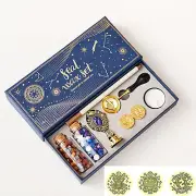 Wax Seal Box Kit Sealing Wax Stamp Spoon Set DIY Letter Envelopes Sealing Tools