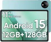 Tablet, Android 15 Tablets with 11 inch LCD Display, 12GB RAM + 128GB Storage 1TB Expand, T7200 Octa-Core Processors, 8000mAh, Widevine L1, GPS, Dual Camera, WiFi 5, BT5.0 (Blue)
