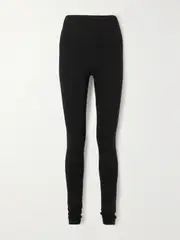 [TOTEME] TOTEME - + Net Sustain Cork Stretch-jersey Leggings - Black - small small Black