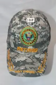 United States Army Retired Hat Cap In Digital Camo