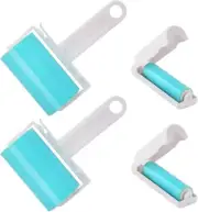 Washable Lint Roller 4 Pack, Reusable Sticky Lint Roller Dog Cat Hair Remover Br