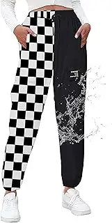 [SANGTREE] Girls & Women's Waterproof Outdoor Casual Cargo Jogger Pants, Quick Dry-colorblock, 13-14 Years