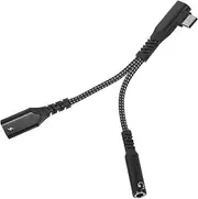 SHOWERORO USB C to Audio Adapter Type C Headphone Jack Dongle with Fast Charging Compatible with Type C Devices for Music Calls