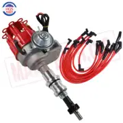 For Small Block Ford 289-302 RED Small Cap HEI Distributor & Red Spark Plug Wire (for: Ford)