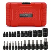 25 Piece Torx Bit Socket And Female External Socket Set 13 Star Socket Bits & 12