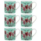 6x Ashdene Native Flora Sturt's Desert Pea Fine Bone China Drinking Cup Mug